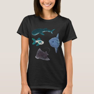 Camiseta Pacote de Adesivos de Peixes