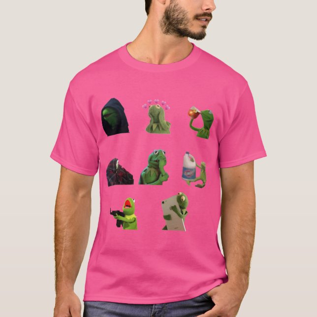 Camiseta Pacote de adesivos Kermit meme (Frente)