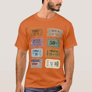 Camiseta Pacote de Adesivos Movieicket Ativo engraçado