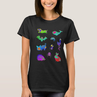 Camiseta Pacote de Criaturas Esqueleto Funky