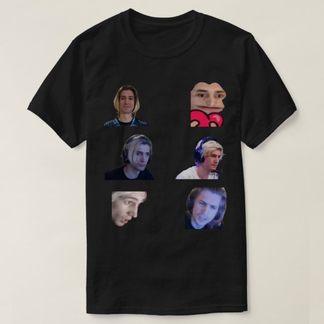 Camiseta Pacote de Emotes xQc (Frente do Design)