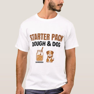 Camiseta Pacote de Massa de Fermento Cute e Cachorro
