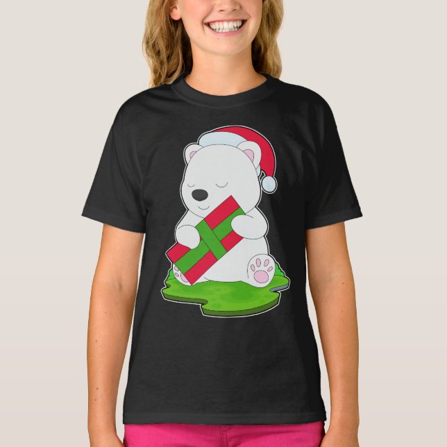 Camiseta Pacote de Natal para Ursos Polares (Frente)