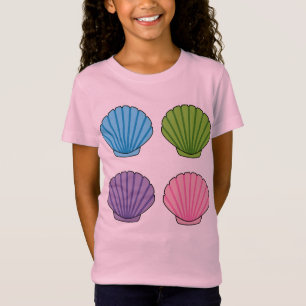 Camiseta Pacote de Seashell Colorido de Pastel