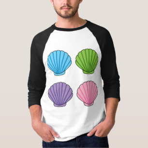 Camiseta Pacote de Seashell Colorido de Pastel