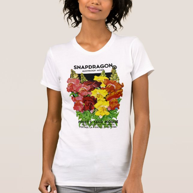 Camiseta Pacote de Semente Vintage do Snapdragon (Frente)