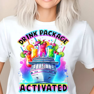 Camiseta Pacote Drink Ativado para Design de Cruzeiro Diver