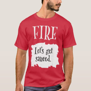 Camiseta Pacote Quente de Fogo Halloweenaco Vamos ficar Ens