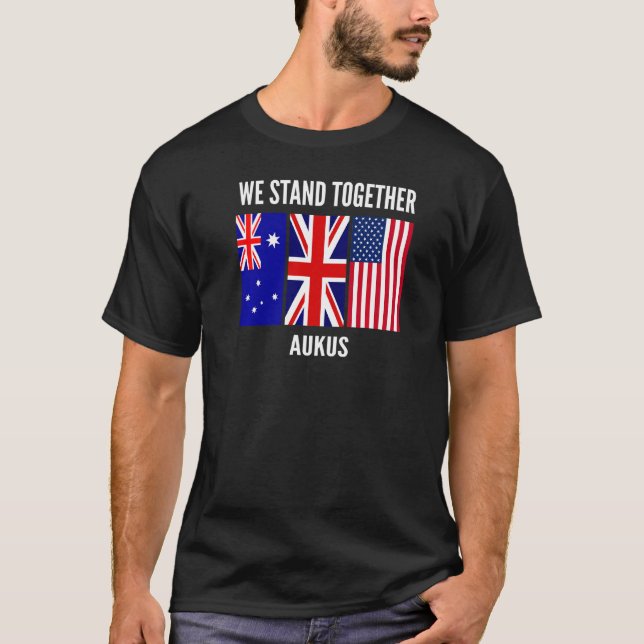 Camiseta Pacto de Segurança Trilateral de Aukus (Frente)