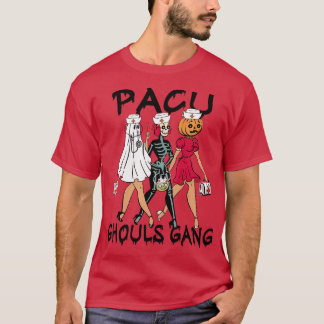 Camiseta PACU Ghouls Gang Stethoscope PACU Enfermeiro Hallo