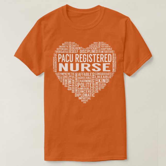 Camiseta Pacu Registered Nurse Heart (Frente do Design)