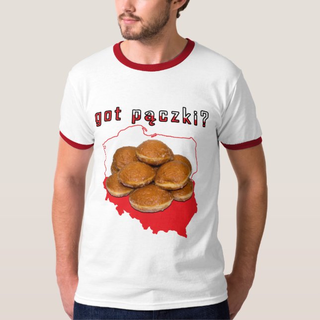 Camiseta paczki obtido? Mapa polonês (Frente)