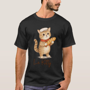 Camiseta Padaria de Baguete de Gato Francês Encontre-me na 