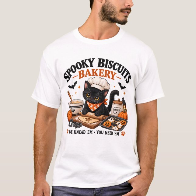 Camiseta Padaria de Biscoitos Assustadores, Confeitaria de  (Frente)