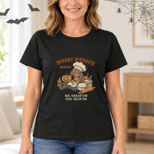 Camiseta Padaria de Biscoitos Assustadores Halloween Dachsh