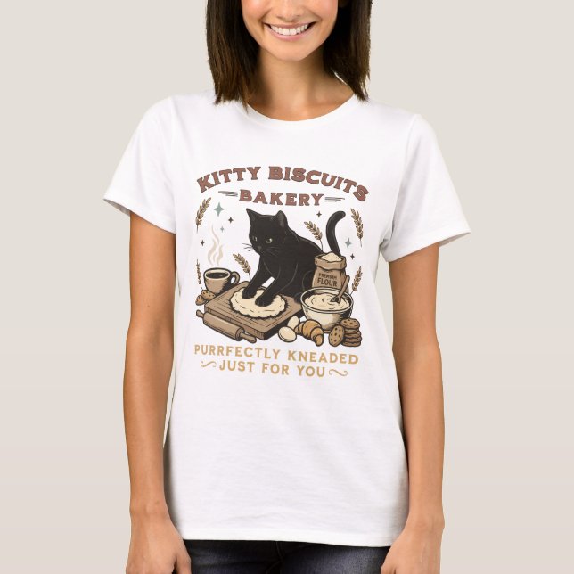 Camiseta Padaria de Gatos Café da Kitty Perfeitamente Amass (Frente)