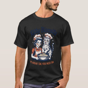 Camiseta Padaria Kitty Biscuits Amante de Gatos Assar Neces