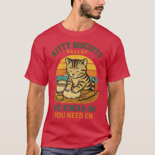 Camiseta Padaria Kitty Biscuits Gato Engraçado Assando