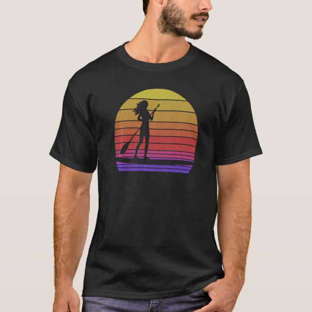 Camiseta Paddle Boarding Retro  Women Paddle Boarding Love  (Frente)