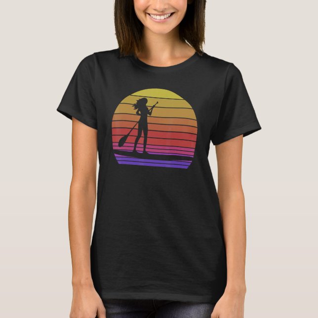 Camiseta Paddle Boarding Retro  Women Paddle Boarding Love  (Frente)