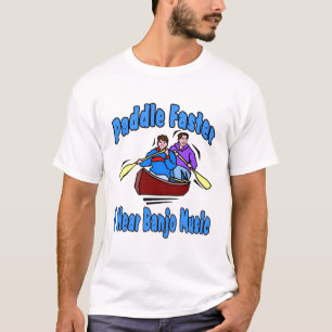 Camiseta Paddle mais rápido que ouço música Banjo