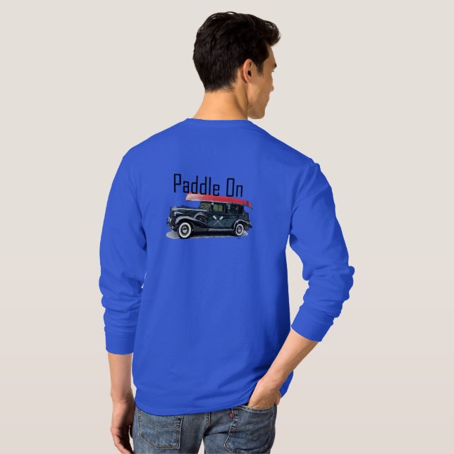 Camiseta Paddle No Design Clássico Do Carro - T De Capa Lon (Parte Traseira Completa)