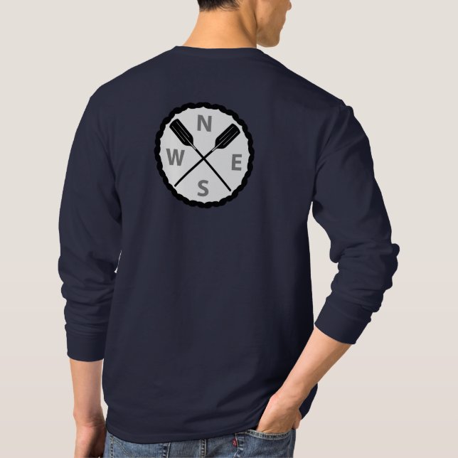 Camiseta Paddle no Explorador Design - Folha longa básica m (Verso)