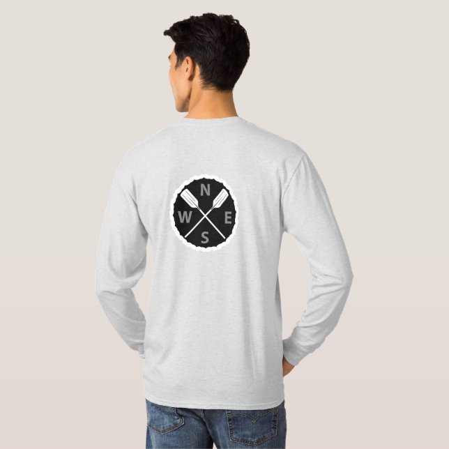 Camiseta Paddle no Explorador Design - Folha longa básica m (Parte Traseira Completa)