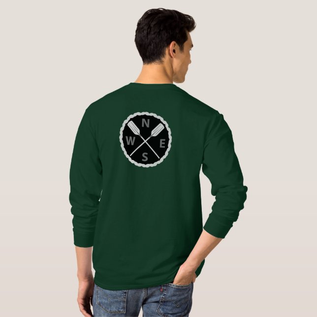 Camiseta Paddle no Explorador Design - Folha longa básica m (Parte Traseira Completa)