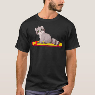 Camiseta Paddleboard Funny Raccoon Animal Vintage Paddage