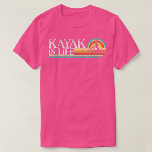 Camiseta Paddling Canoeing Kayaking Retro Kayak (Frente do Design)