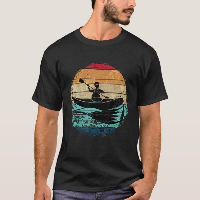 Camiseta Paddling Kayaker Outdoor Barco Canoeiro Retro (Frente)