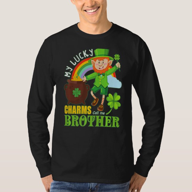 Camiseta Paddy Day St Patricks Sortudos Charme Me Chame De  (Frente)
