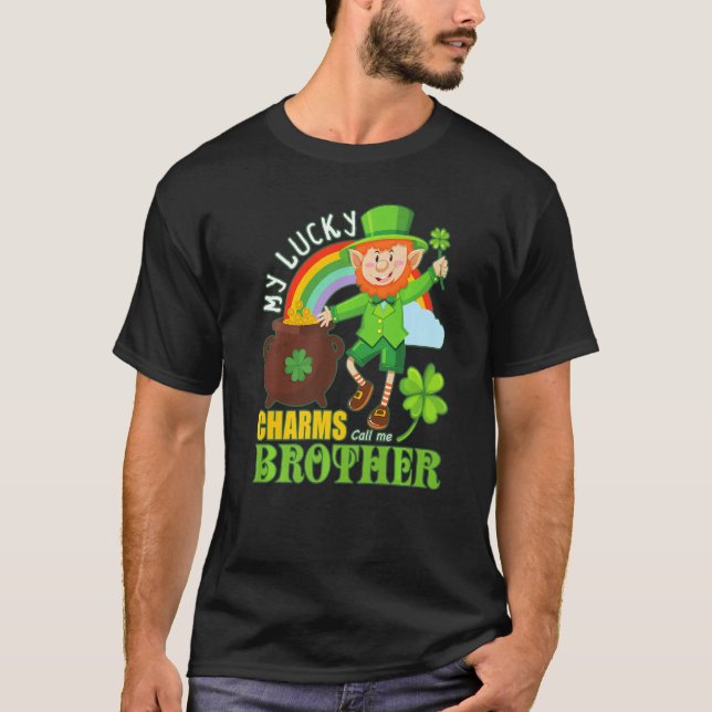 Camiseta Paddy Day St Patricks Sortudos Charme Me Chame De  (Frente)