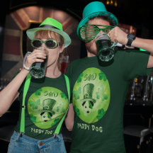 Paddy Dog Shamrocks Rua o cão de Patrick Monogramm