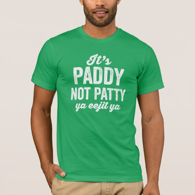 Camiseta Paddy não Patty, Ruas verdes engraçadas. (Frente)