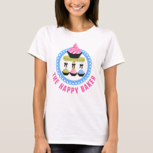Camiseta Padeiro colorido Cakepops e cupcake