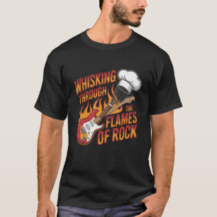 Camiseta Padeiro Divertido de Heavy Metal Chef de Rock and