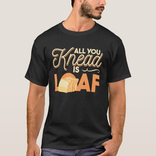Camiseta padeiro para bolo com dente doce e fabricante de p (Frente)