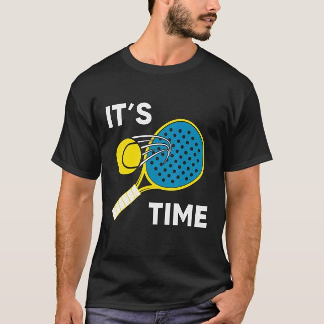 Camiseta Padel Man Mesh é Padel Time Engraçado (Frente)