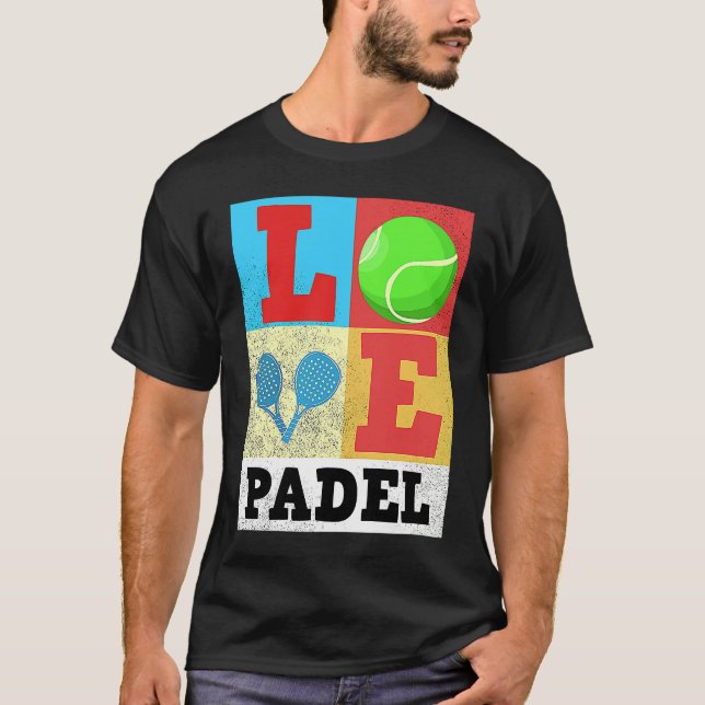 Camiseta Padel Paddle Tennis Paddel Love Racquet Ball Vinta (Frente)