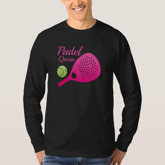 Camiseta Padel Paddle Tennis Queen Princess Backhand Racket (Frente)