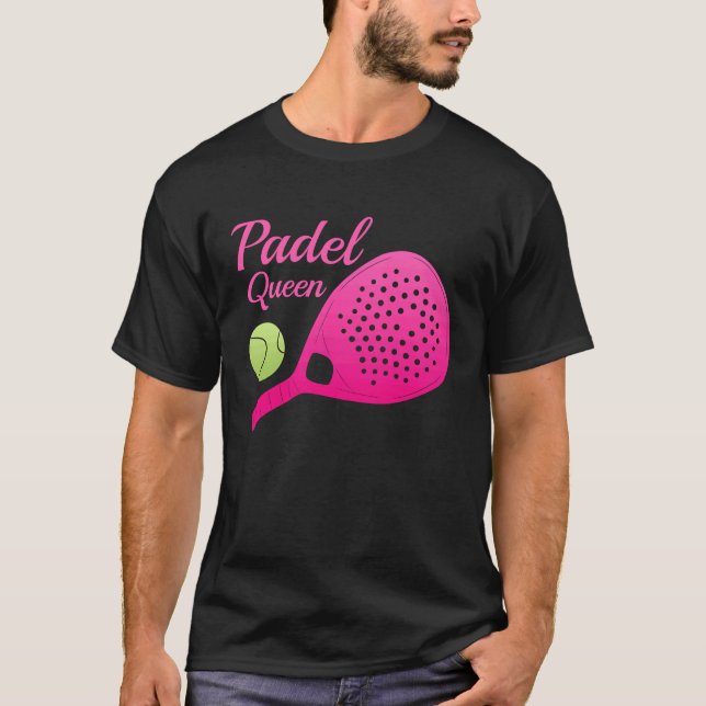 Camiseta Padel Paddle Tennis Queen Princess Backhand Racket (Frente)