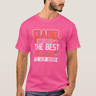 Camiseta Padel Tênis Padel Jogando Racket Jogador De Esport