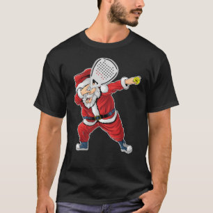Camiseta Padel Tênis Santa Claus Dabbing Padel Natal
