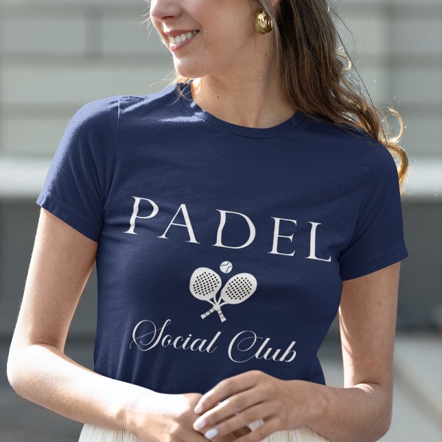 Camiseta Padel Women’s T-Shirt-Social Club Navy & White (Criador carregado)