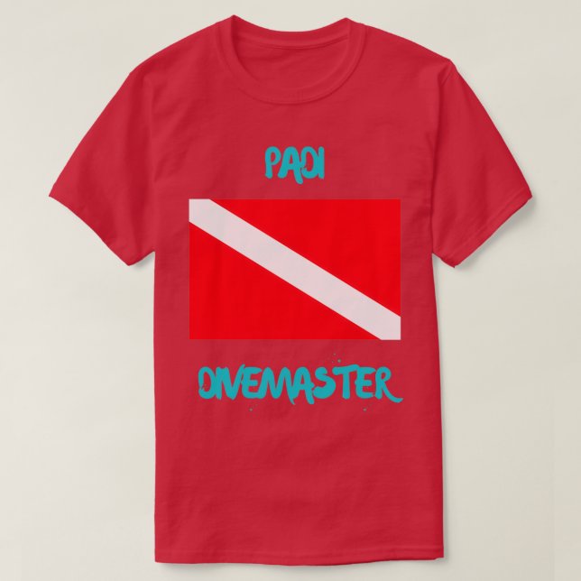 Camiseta Padi Divemaster Para Alojamentos De Mergulho Em Sc (Frente do Design)