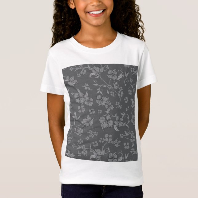 Camiseta Padrão 3 das flores assustadoras (Frente)