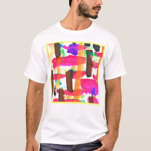 Camiseta Padrão Abstrato Dinâmico na Arte