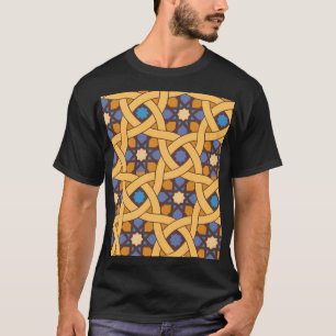 Camiseta Padrão Abstrato do mosaico do estilo étnico